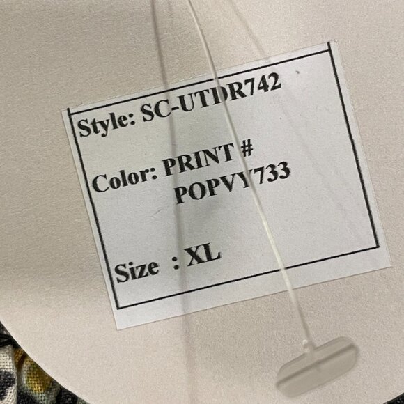 US TOGETHER NWT Puff Sleeve Shirred Sweetheart Midi Dress Floral Blk/Grn/Yel XL - Picture 9 of 11